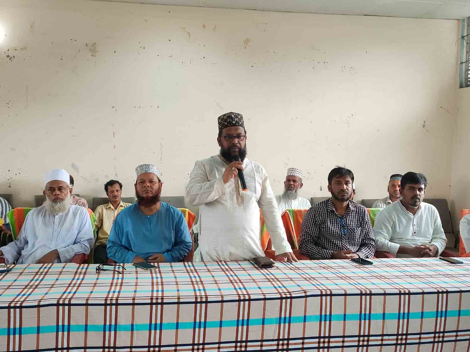 Discussion program and prayer gathering in memory of July at Shah Sufi Syed Azmat Ullah (Rah.) Fazil Madrasa, Sufiabad. - Sufiabad Shah Sufi Sayed Azmat Ullah (Rm:) Fazil Madrasah